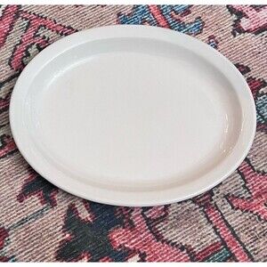 Homer Laughlin China Lead Free Oval Platter 11.5 x 9 In Off White Cottagecore